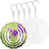 5Pcs Sublimation Wind Spinner Blanks 3inch/4inch Aluminum Hanging Wind Spinner with Hooks Double-Side Wind Powered Outdoor 6