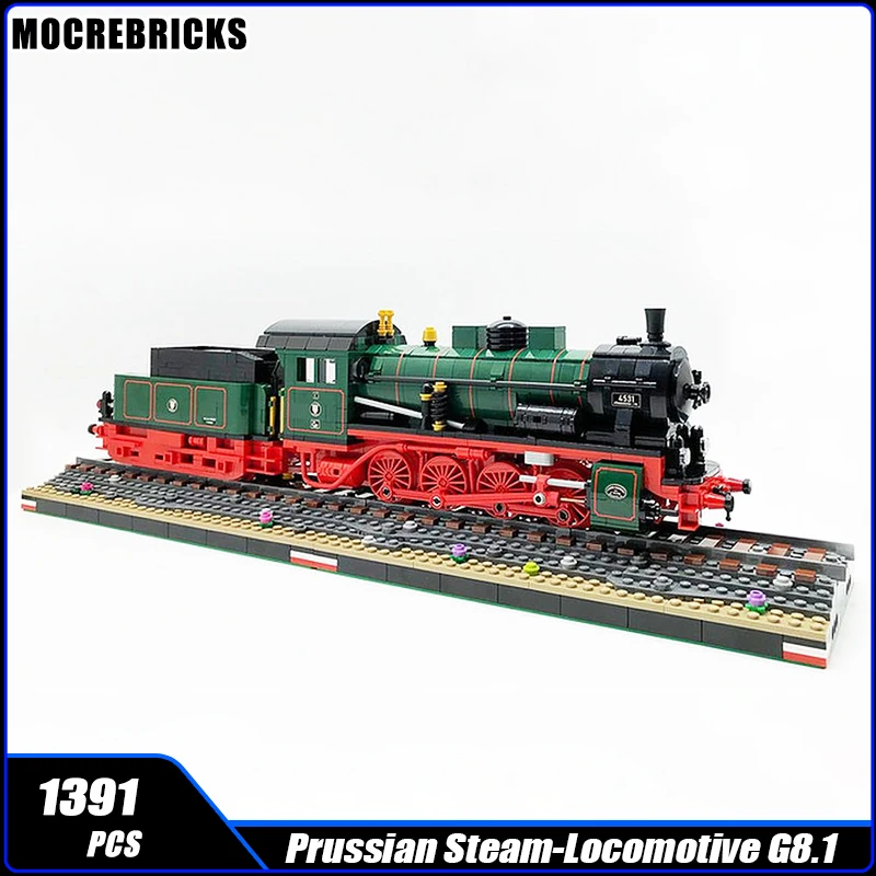 

MOC-79942 City Railway Prussianss Steam-Locomotive G8 Electric Train Building Blocks Assembly Model Brick Toy Children Gifts