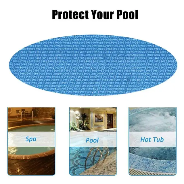 Kerek Napenergia-Medence Burkolat Hőszigetelő Takaró Fedele Úszó Medence Védőkerekhez, Hőtakaró Szív Alakú Levegővel - Image 4
