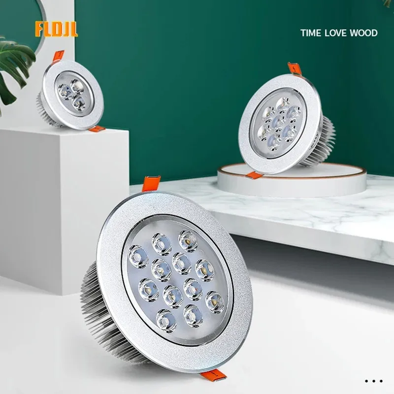 Dimmable Recessed Anti Glare LED Downlights 3W 6W 10W 14W 18W 24W 5730 Chip AC85~265V Background Lamp