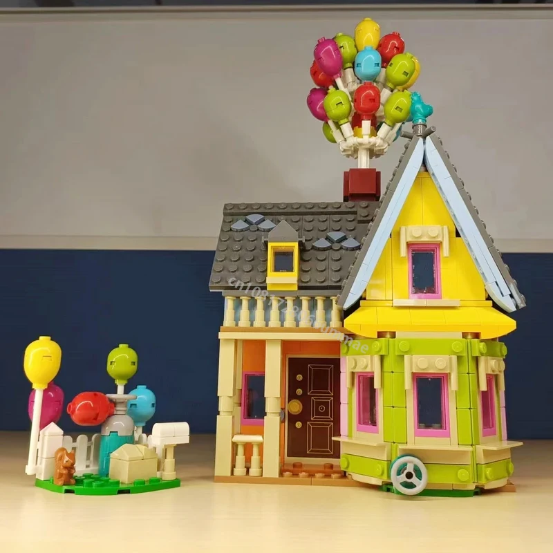 598Pcs Up House Modular Street View Building Blocks Casa Di Palloncini Volanti Fai Da Te 43217 Assemblare Mattoni Giocattoli Per Bambini Regalo Di Com