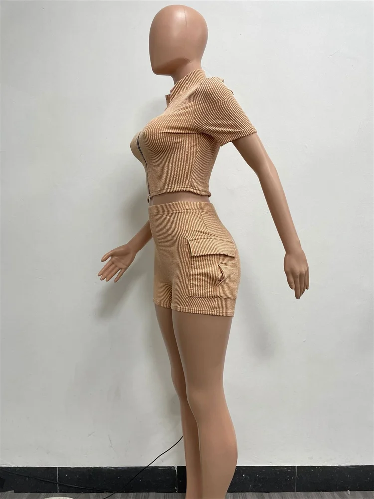 Wmstar Shorts Set Women Two Piece Set Sexy Fashionable Short Sleeved Shorts with Dual Sports Leisure Set Wholesale Dropshipping