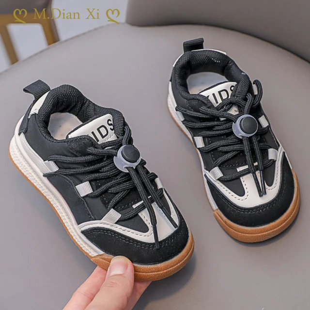 Baskets en cuir PU pour enfants, chaussures de Sport légères et  décontractées pour garçons et filles, respirantes et antidérapantes, taille  21-30 chaussures enfant garcon chaussures décontractées basket fille enfant  - AliExpress