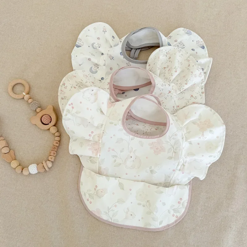 Korean Style Children's Bibs Waterproof Oil-resistant Baby Feeding Bibs Durable No-wash Cropped Food