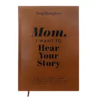 Mom I Want To Hear Your Story Notebook,1Count PU Leather Hardcover NotebookInstructional Diary, Meaningful Memory Gift forMom 1
