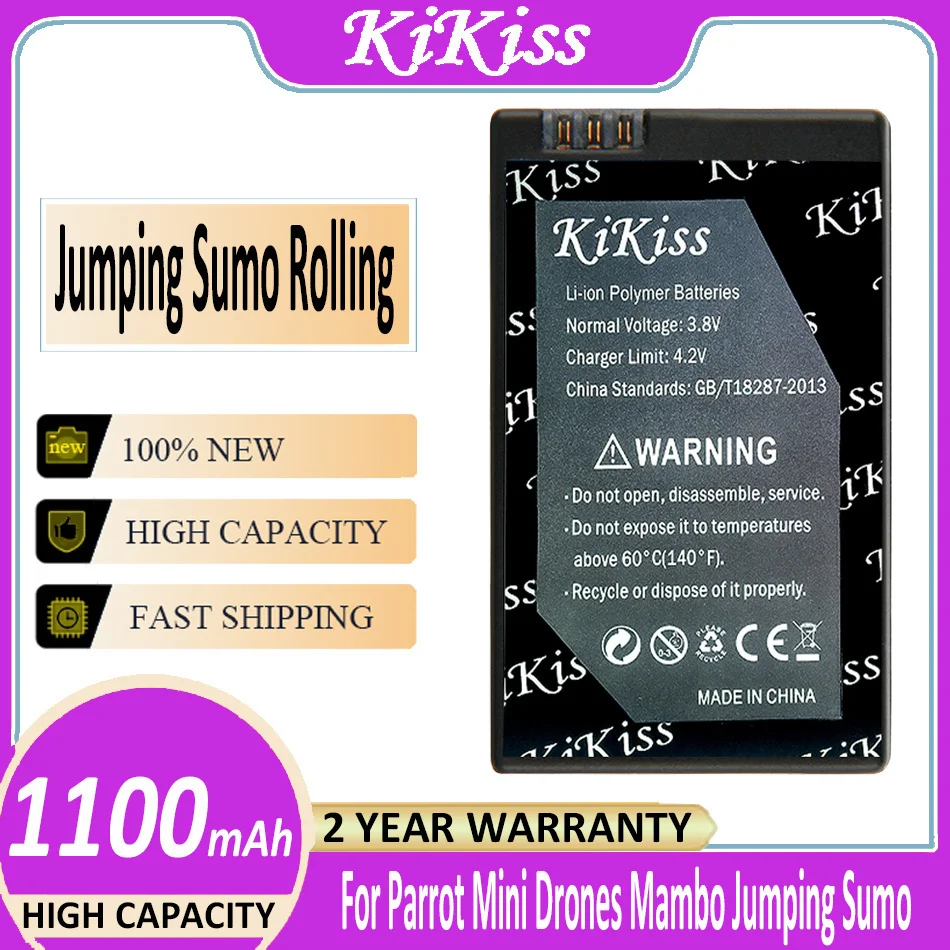 Batteria 1100Mah Per Pappagallo Mini Droni Mambo Jumping Sumo E Rolling Spider Bateria