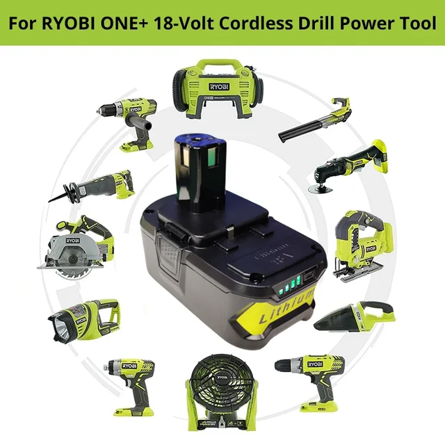 New RYOBI 18V Wireless Power Tool BPL1820 P108 P109 P106 RB18L50