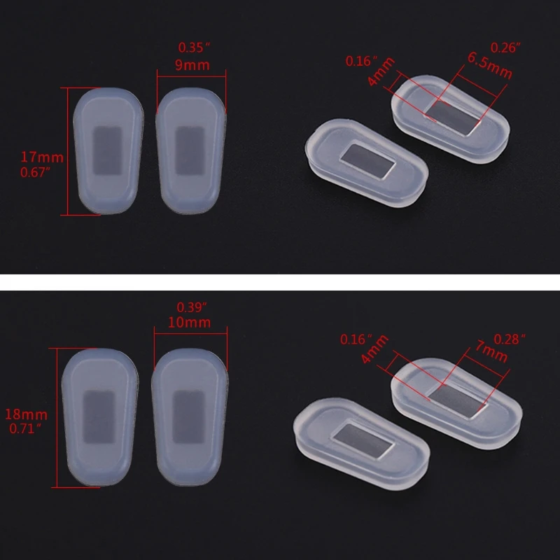10pair Soft Silicone Eyeglass Nose Pads Air Chamber Eyeglasses Nose Pad Push-in 6