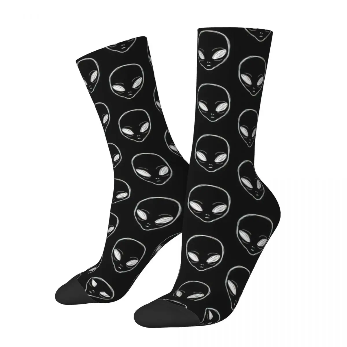 

Hip-hop Space Sports Socks Aliens Polyester Crew Socks for Women Men Non-slip