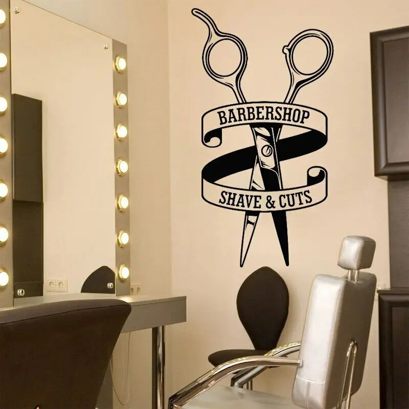 Barbershop Vinyl Wall Sticker Decal