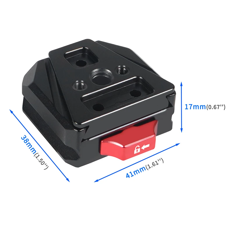 Hızlı Bırakma Plakası Pil V Dağı Hızlı Kurulum Anahtarı 38mm Arca Tripod Adaptörü Zhiyun DJI El Gimbal SLR Kamera Standı