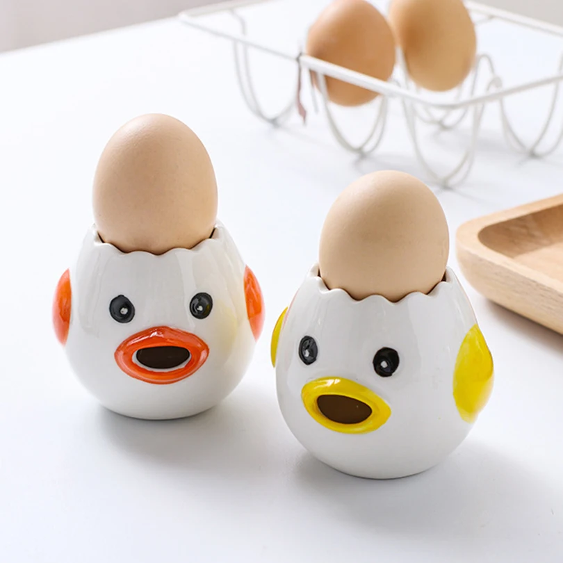 Cartoon Little Chicken Ceramic Egg Separator Egg Yolk Egg White Separator Filter Baking Tool For Bakery Kitchen Tools