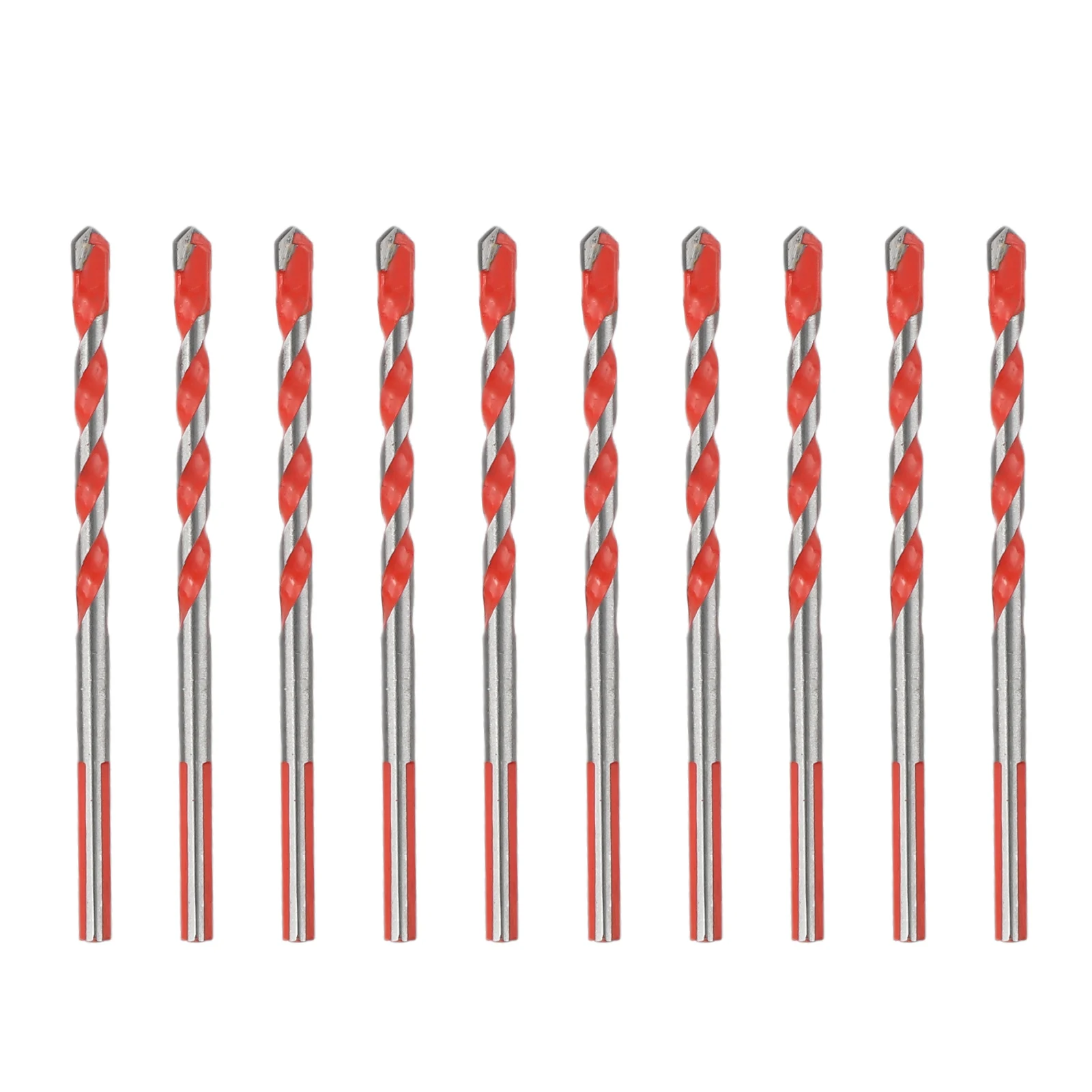 

10Pcs/Set 6mm Multifunction Triangle Drill Bits Carbide Ceramic Wall Glass Punching Hole Working 2 Flute Design Centering Point