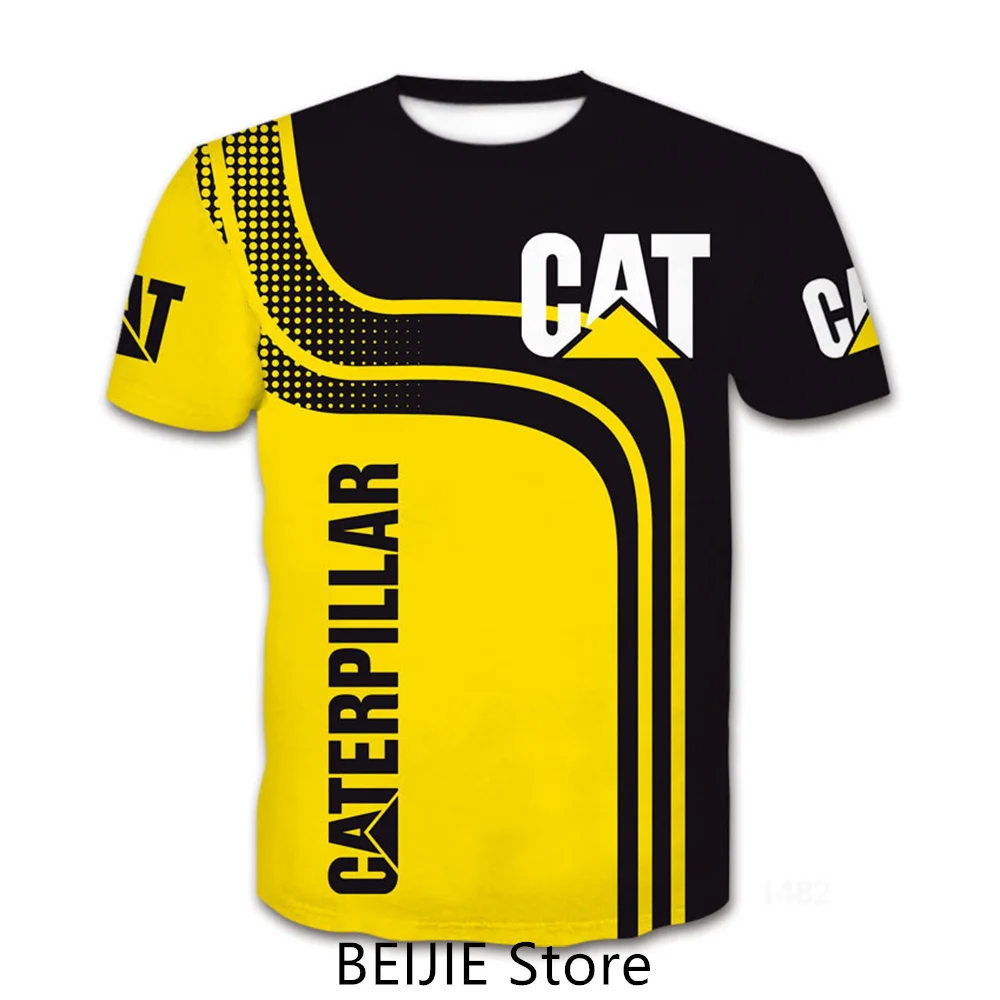 

Caterpillar Cat Tshirt Men Women CAT Excavator Summer Vintage Cotton Short Sleeve Tee Shirt Male Oversized Clothes