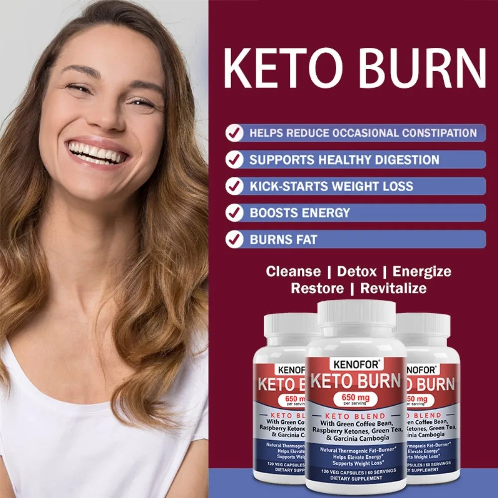 Fat Burning & Weight Management-Antioxidants, Metabolism, Vegetarian & Energy-with Raspberry Ketones, Green Tea