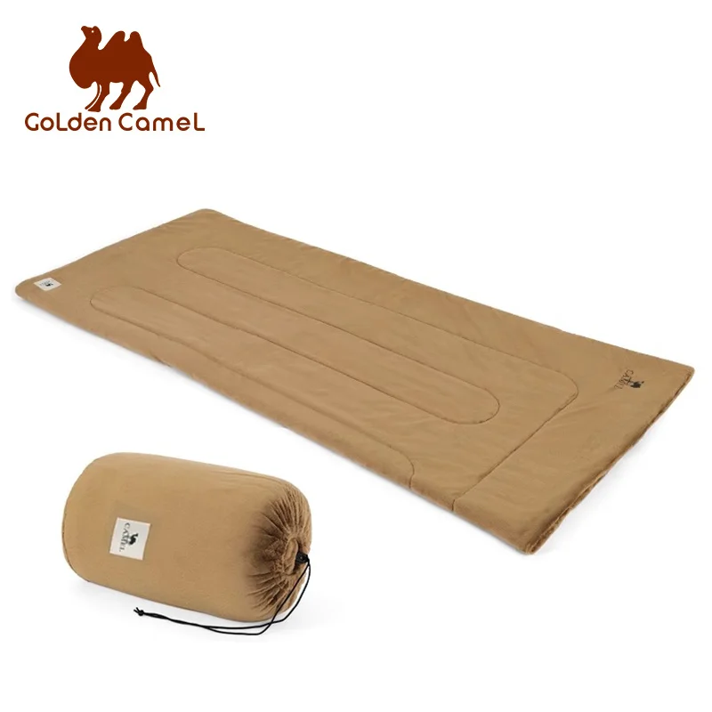 GOLDEN CAMEL Camping Sleeping Bags Adult Winter Thick Cold Protection Warm Travel Portable Coral Fleece Sleeping Bag Envelope