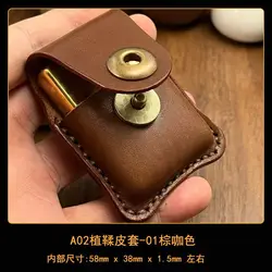 Premium Genuine Leather Vintage Lighter Holder with Belt Loop (Brown)