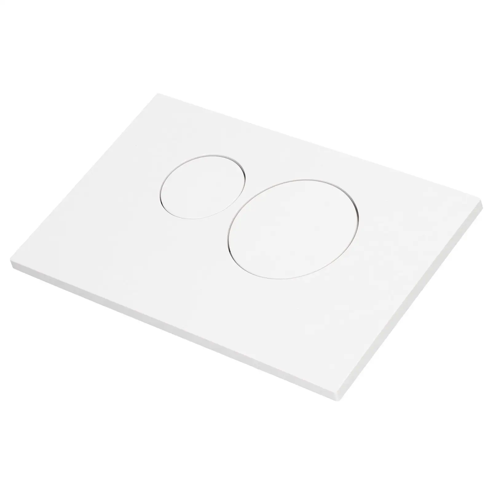 Dual Flush White ABS Squared Round Button Toilet Tank Panel with Concealed Column Latent Button