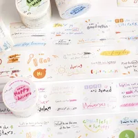Grid Letter Text Washi Graffiti Tape Adhesive Tape DIY Scrapbooking Sticker Label Masking Diary Junk Journal Handwork Decorate 1