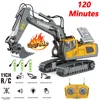 2.4G 11 Channels RC Excavator Dump Bulldozer Cart Trucks Bulldozer Alloy Vehicle  Remote Control Car Excavator Gift Toy for Boy 1