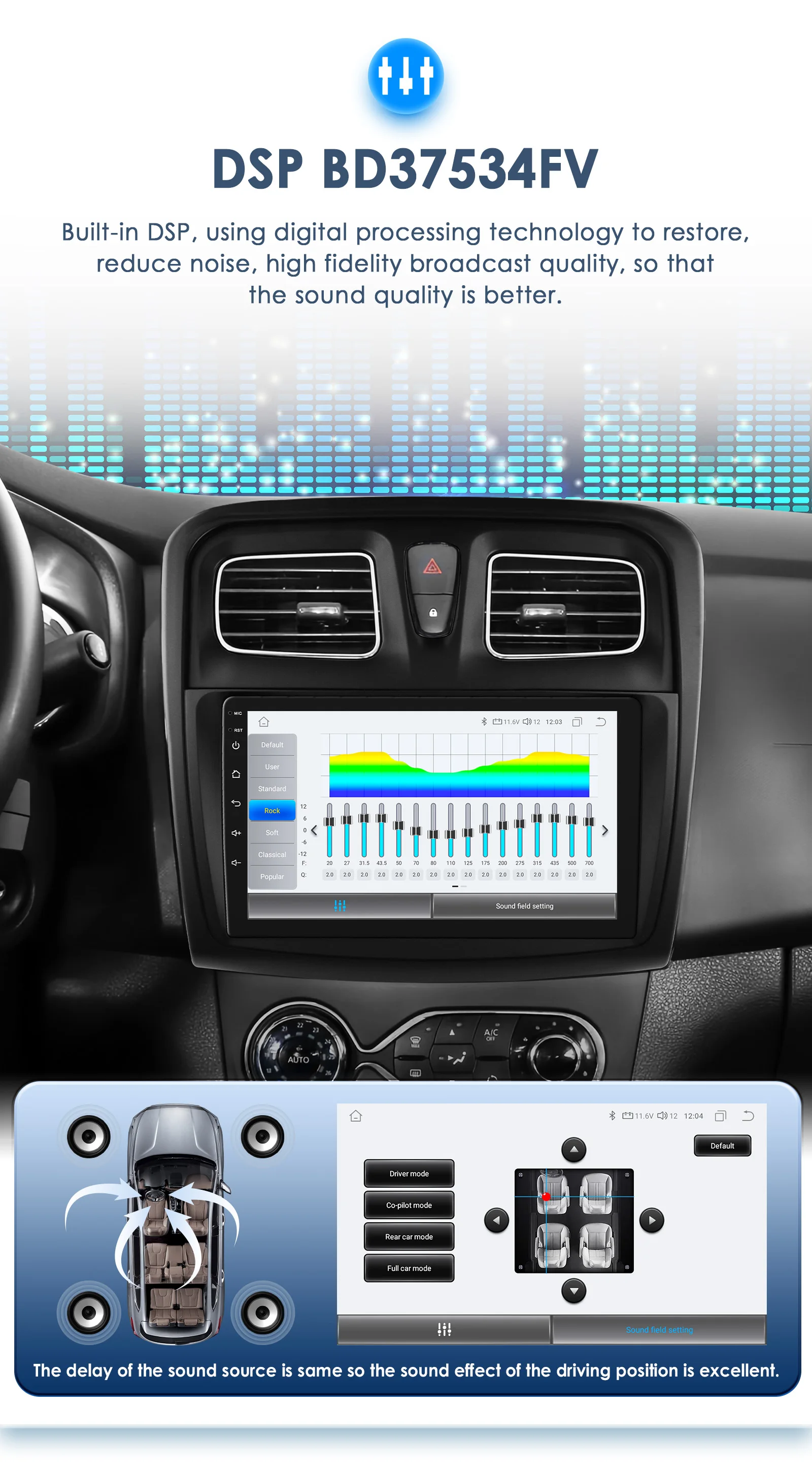 Hizpo 2Din Android 14 Auto Multimedia-Player Für Renault Logan 2 Sandero 2 GPS Carplay 4G AI Intelligente bildschirm Autoradio 360Cam – Detail 10