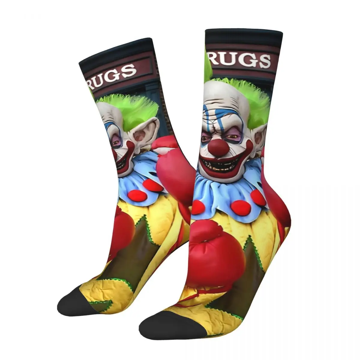 

Funny Crazy Sock for Men Shorty The Klown Killer Klowns From Outer Space Film Happy Quality Printed Boys Crew Sock Novelty Gift