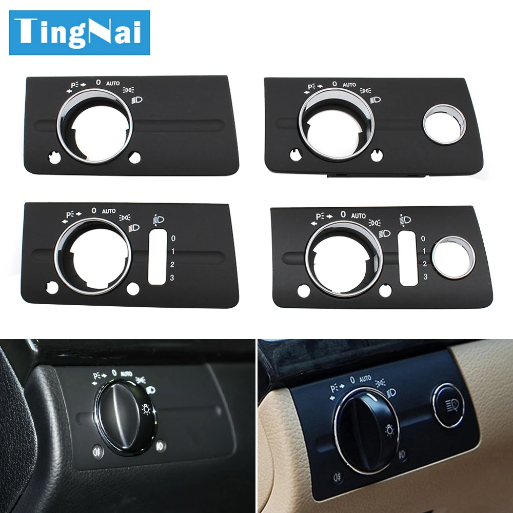 LHD RHD Front Dashboard Headlight Lamp Switch Cover Trim Replacement For Mercedes Benz W211 E Class