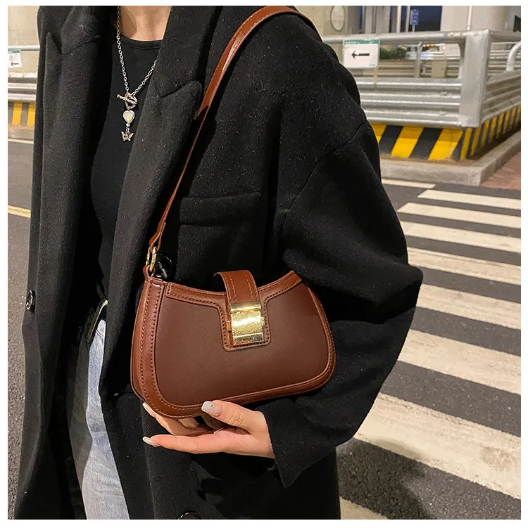Vintage Style Ladies Shoulder Bag Lacquer Leather Handbag_voghion.com