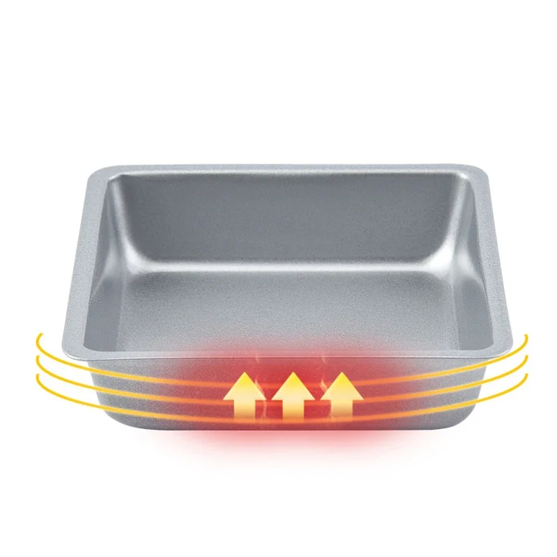 4/6Pcs Square Mini Cake Mold Nonstick Bread Pizza Baking Tray 4 Inch Carbon Steel Cake Pan Baking Dish Mold Bakeware For Kitchen