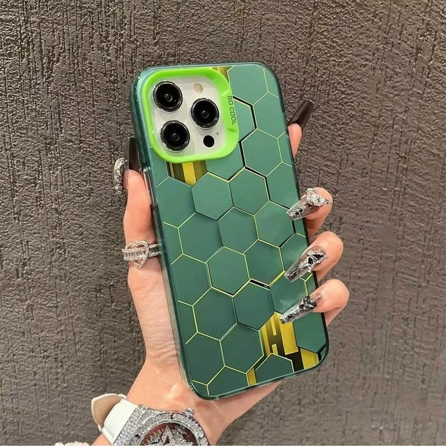 Advanced Fashion Honeycomb Matte Nest Square Phone Protective Case Suitable For Iphone Series Frosted Anti Fingerprint PhoneCase 6