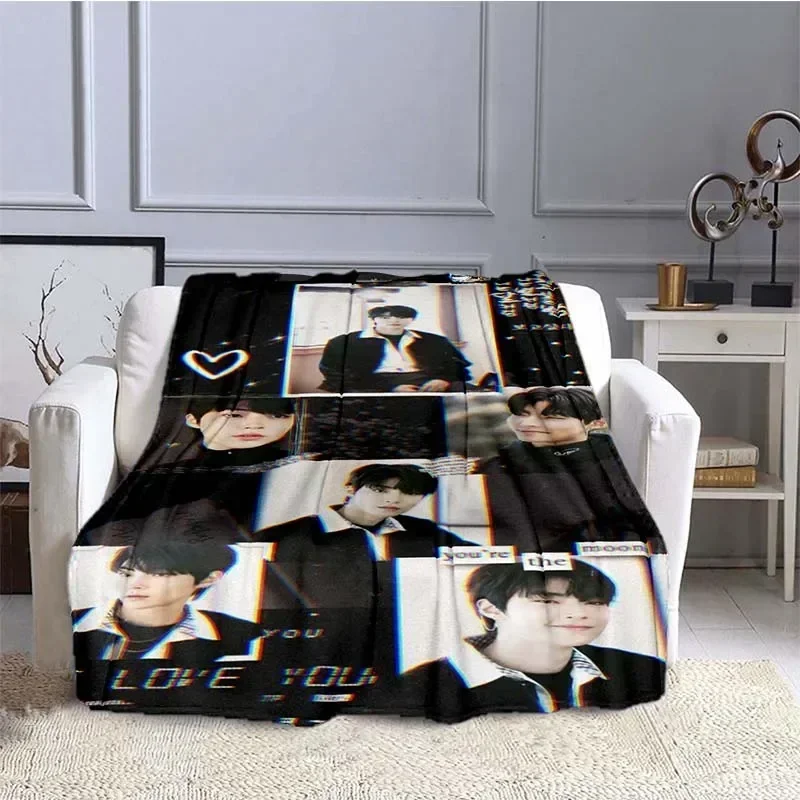Description Picture 5 of itemTrue Beauty Series Hwang in Youp Cha EunWoo Flannel Blanket Star Art Warm Throw Blanket for Bed Bedroom Sofa Picnic Blanket Gift