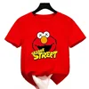 Summer Tops Cotton Cute Cartoon Kids T-Shirts Short Sleeve Tops Sesame Street Design Print Boys Girls Funny Children Tshirt 6