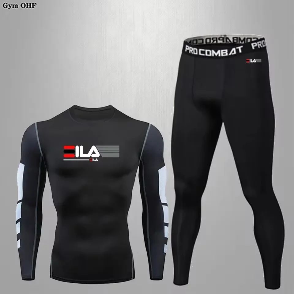 Sports Fitness Wear Running Long Sleeve Set Autumn Quick Drying Clothes Badminton Basketball Wear Fitness Trousers Autumn