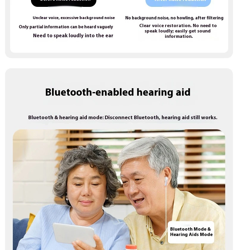 16-channel Rechargeable Bluetooth Hearing Aid Portable Professional Sound Amplif