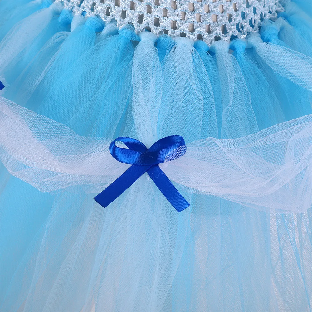 Blue Princess Cinderella Dresses for Girls Christmas Holiday Costumes Kids  Lolita Ballet Tutu Outfits with Crown Stick Gloves - AliExpress, image size:1000x1000