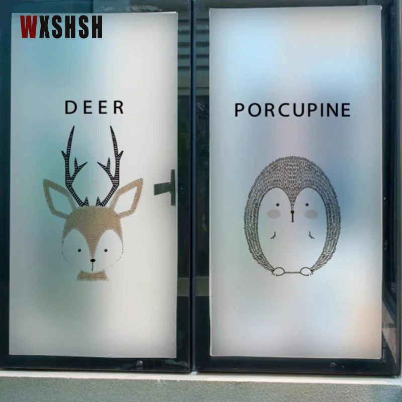Pellicola Per Vetri Animali Modello Pellicola Di Vetro Vinile Elettrostatico Per Cricut Privacy Decor Macchiato Per Camera Da Letto Bagno Cucina