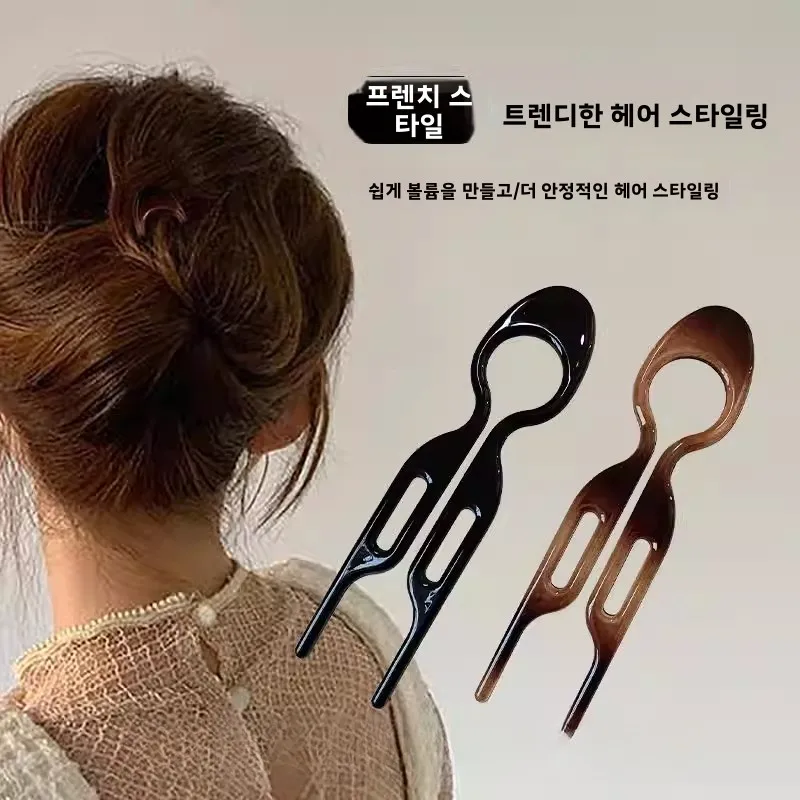 작은 머리 빗 머리핀 세련된 번 헤어스타일링 도구 우아한 머리핀 여성 여름 헤..