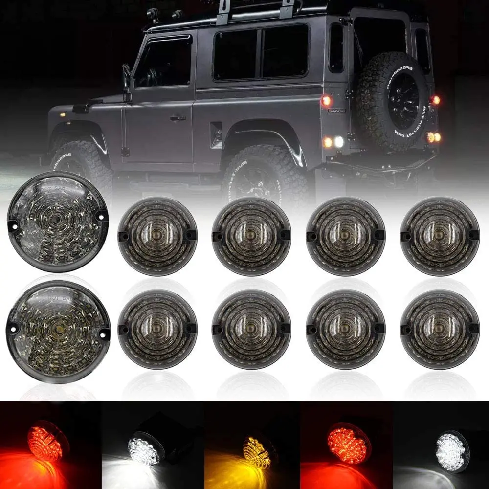 10pcs Rear Front Fog Lights Reversing Light Upgrade LED Smoked Lens for ...