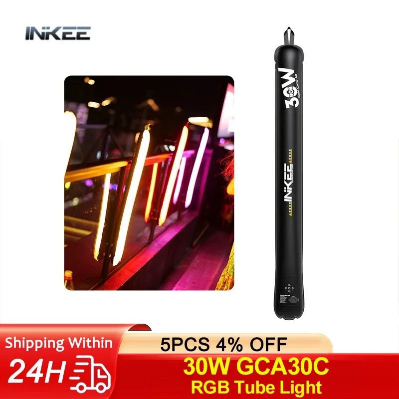 INKEE 30W GCA30C ポータブルハンドヘルド LED ライトスティック、RGB