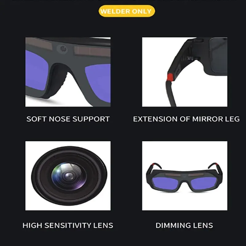 Welding Helmet Protective Glasses Solar Automatic Dimming Welding Mask 1PC