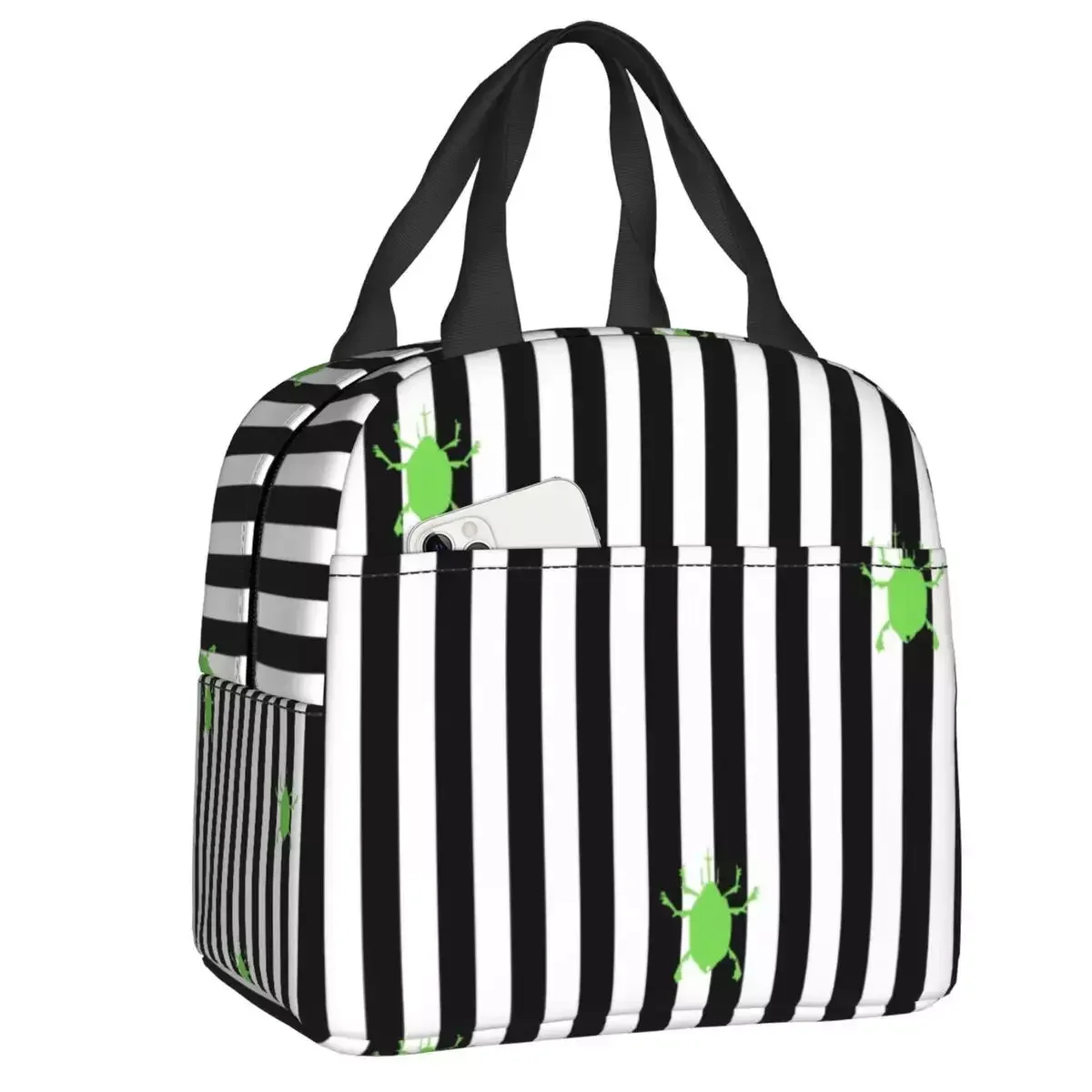 

Новинка 2023, изолированные Ланч-боксы от Beetlejuice с полосатым рисунком для школы и офиса, термоохлаждающий Ланч-бокс Тим Бёртон для женщин и детей