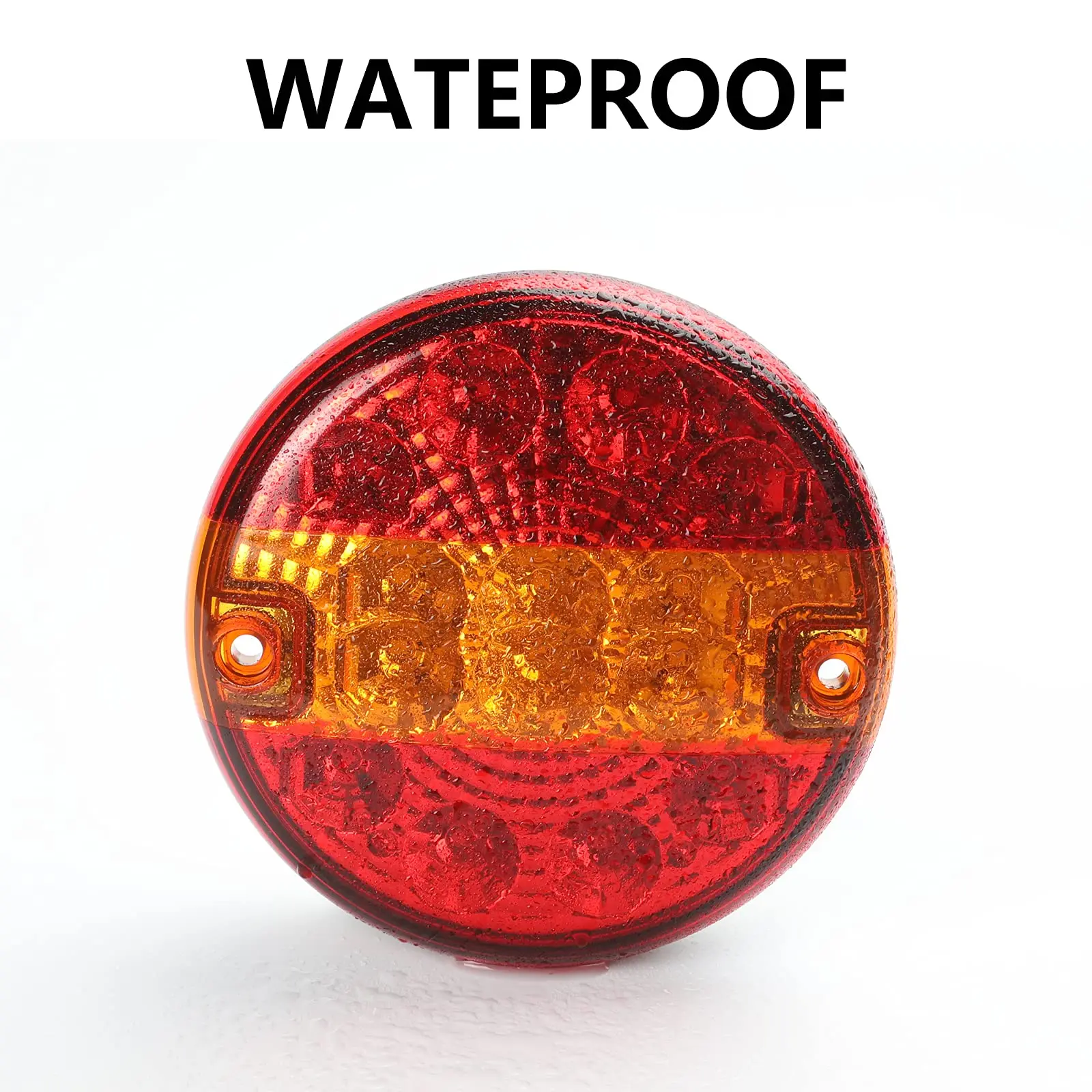 2er Pack LED Anhänger Rücklicht Runde LKW Rücklicht Bremslicht Anzeige wasserdicht 12 V 24 V für Anhänger LKW Wohnwagen – Detail 3