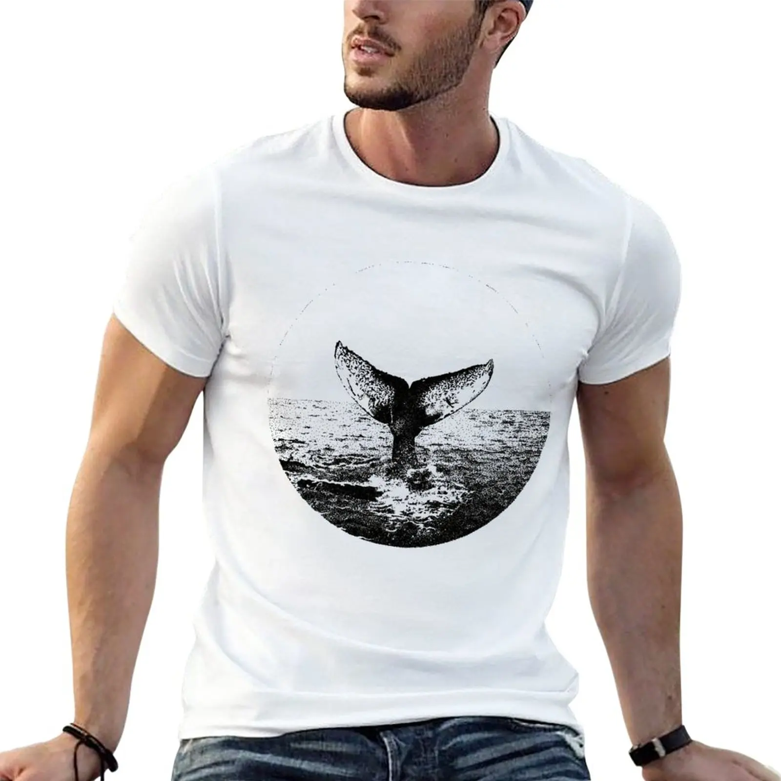 

Whale Tale T-Shirt anime clothes summer clothes plain t-shirt oversized t shirt men clothings