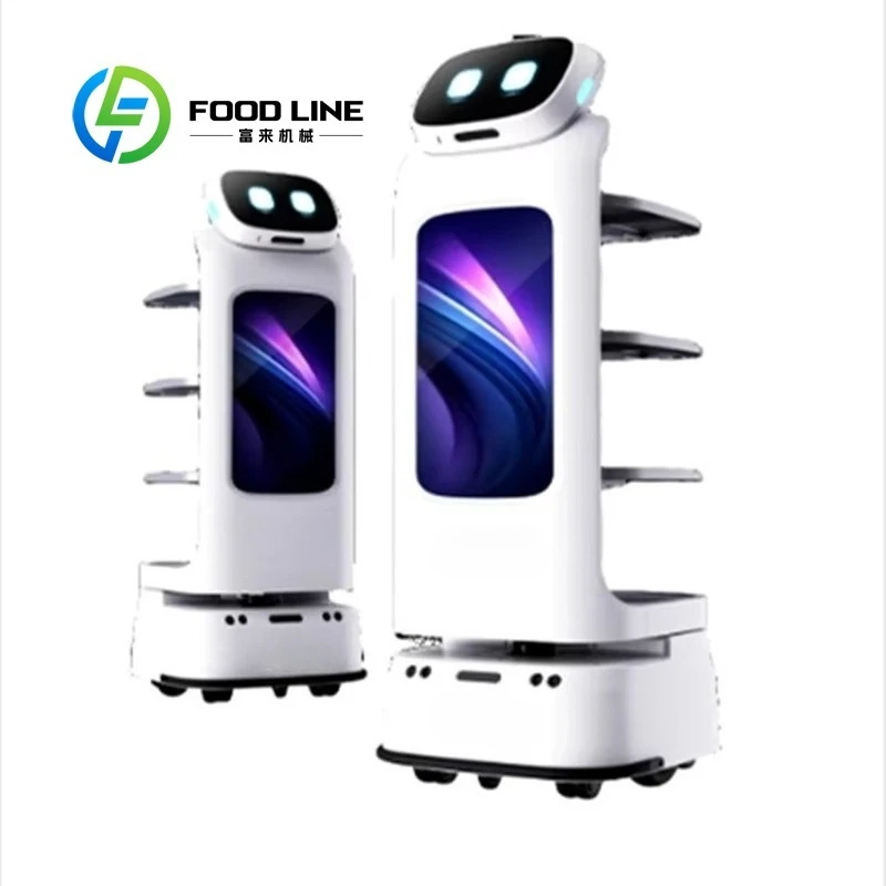 Robot personalizzato per la consegna intelligente di cibo con sistema automatico di evitamento ostacoli, macchina per il servizio di ristorazione per ristoranti, hotel e catering. - immagine 4