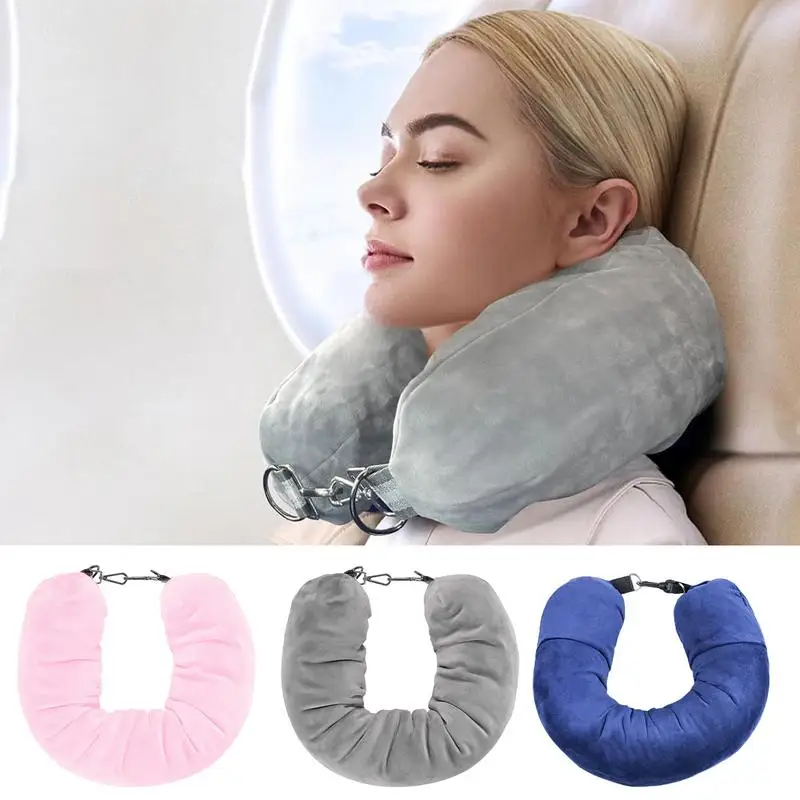 U-shaped Pillow That You Stuff With Clothes Portable Outdoor Travel Storage Bag Pillow Car Headrest Household Travel Neck Pillow 3