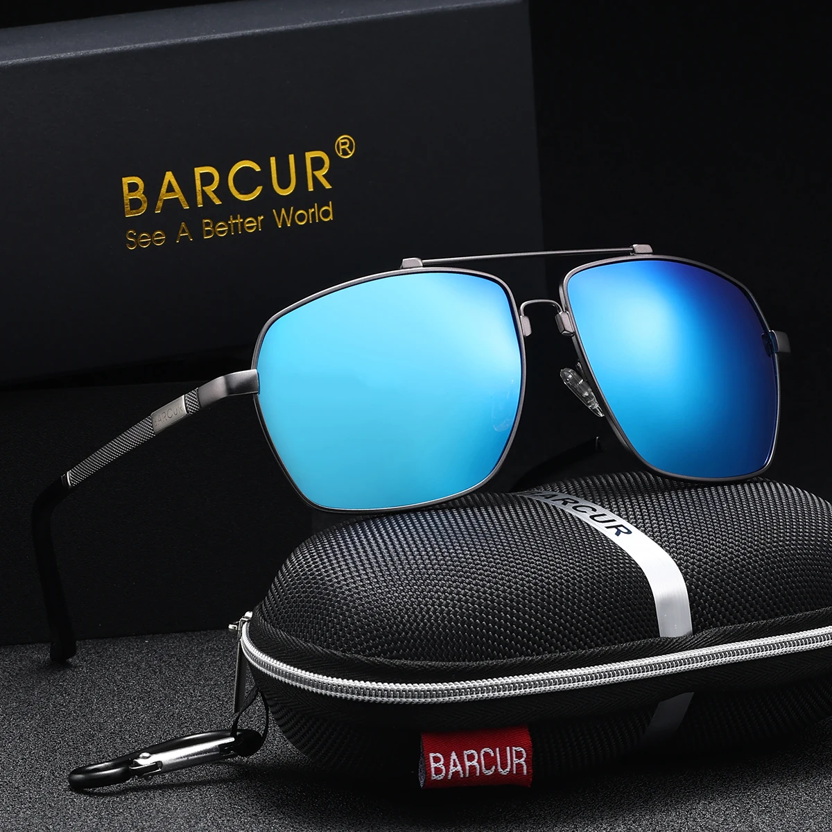 BARCUR Retro Polarized Women's Sunglasses - Elegant Black Frame