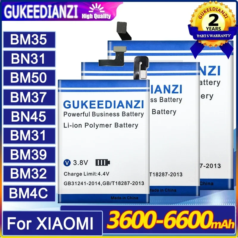 

Аккумулятор для Xiaomi mi 2 3 4 5 6 4C 5S 6X 8 mi Note 2 3 Mi Max 2 2S mi5S Plus BM20 BN45 BM31 BM35 BM22 BM36 BN31 BN36 BM39 BM21