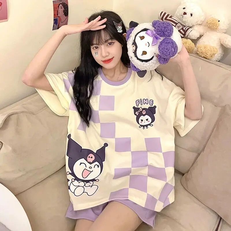Kawaii Sanrio Kuromi Pajamas for Summer
