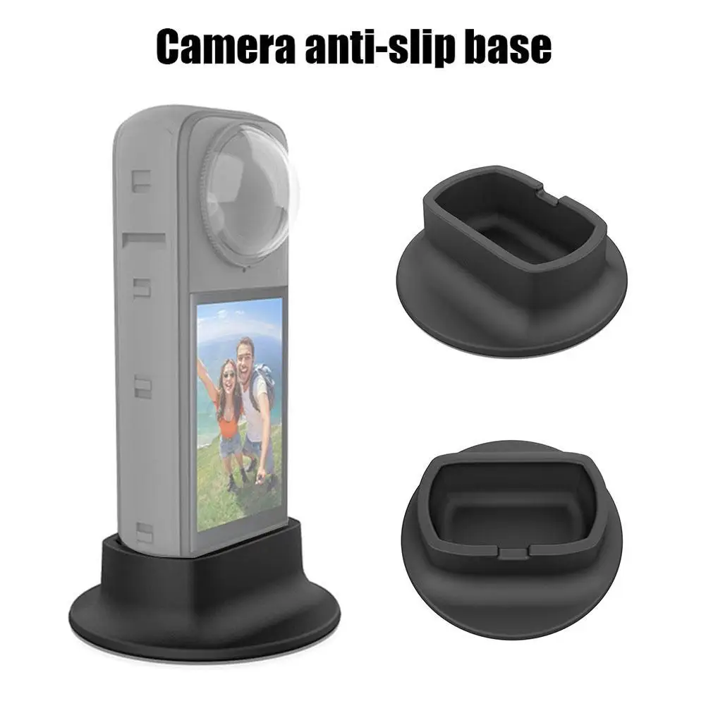 Insta360X4 실리콘 베이스 카메라에 적합, 미끄럼 방지 고정 브래킷 베이스 확장 안정화 액세서리
