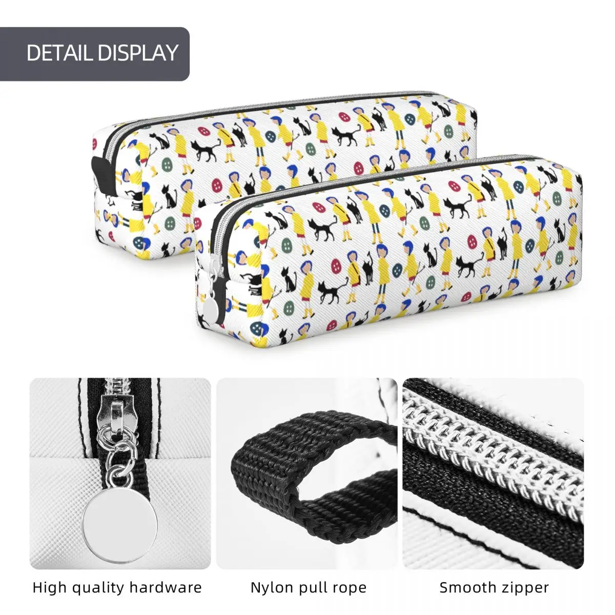 Creative Coralines Movie Pencil Case Pencilcases Pen Box for Student Large Storage Bags School Supplies Gifts Accessories